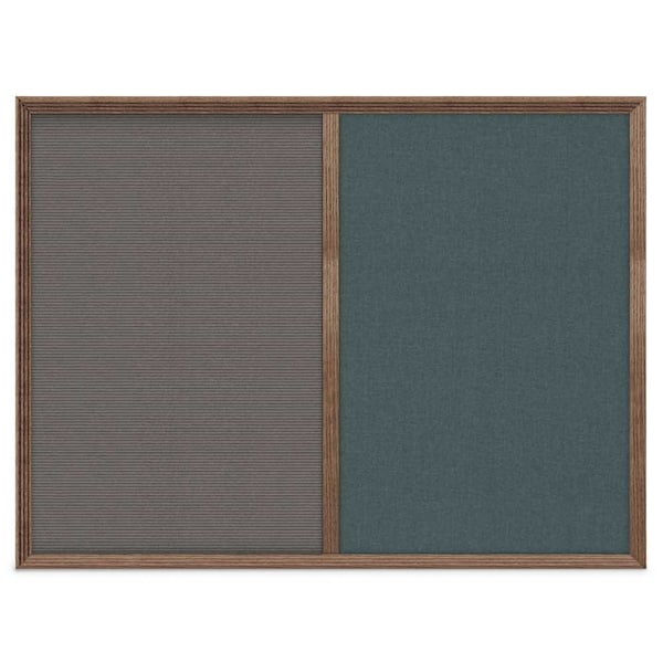 Enclosed Corkboard, 1 Door, 72"x36", 4" Fra, UV3425-BLACK-CLOUD